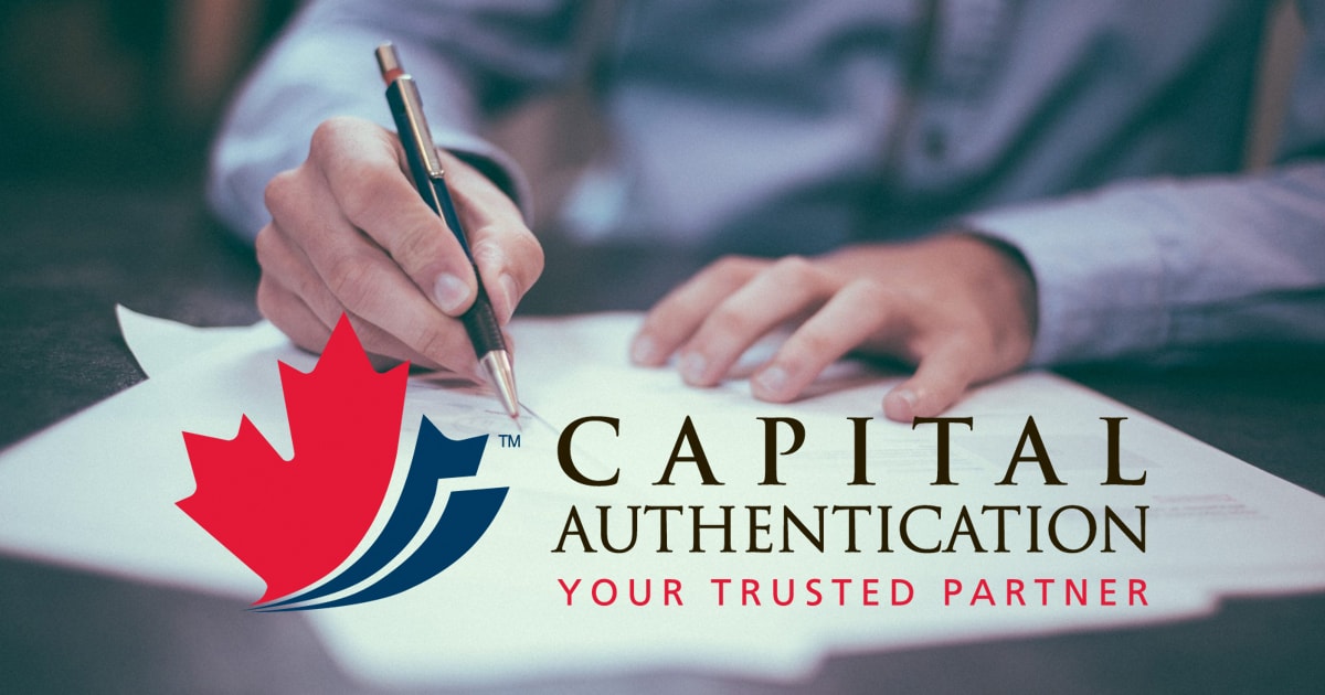 Capital Authentication - document authentication process